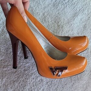 Virginia Tech Orange and Maroon Hokie Heels